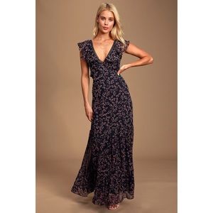 Lulus Darling Daydream Floral Print Maxi Dress